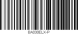 Código de barras (EAN, GTIN, SKU, ISBN): 'BA030ELX-P'
