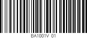 Código de barras (EAN, GTIN, SKU, ISBN): 'BA1001V/01'