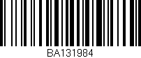 Código de barras (EAN, GTIN, SKU, ISBN): 'BA131984'