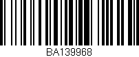 Código de barras (EAN, GTIN, SKU, ISBN): 'BA139968'
