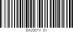 Código de barras (EAN, GTIN, SKU, ISBN): 'BA2001V/01'