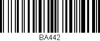 Código de barras (EAN, GTIN, SKU, ISBN): 'BA442'