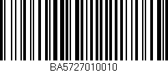 Código de barras (EAN, GTIN, SKU, ISBN): 'BA5727010010'
