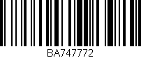Código de barras (EAN, GTIN, SKU, ISBN): 'BA747772'