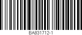 Código de barras (EAN, GTIN, SKU, ISBN): 'BA831712-1'