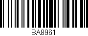 Código de barras (EAN, GTIN, SKU, ISBN): 'BA8961'