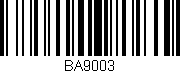 Código de barras (EAN, GTIN, SKU, ISBN): 'BA9003'