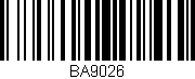 Código de barras (EAN, GTIN, SKU, ISBN): 'BA9026'
