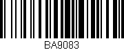 Código de barras (EAN, GTIN, SKU, ISBN): 'BA9083'