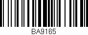 Código de barras (EAN, GTIN, SKU, ISBN): 'BA9165'