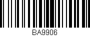 Código de barras (EAN, GTIN, SKU, ISBN): 'BA9906'
