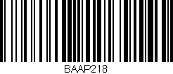Código de barras (EAN, GTIN, SKU, ISBN): 'BAAP218'