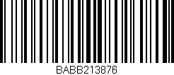 Código de barras (EAN, GTIN, SKU, ISBN): 'BABB213876'