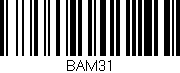 Código de barras (EAN, GTIN, SKU, ISBN): 'BAM31'