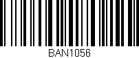 Código de barras (EAN, GTIN, SKU, ISBN): 'BAN1056'