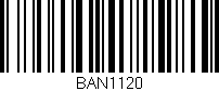Código de barras (EAN, GTIN, SKU, ISBN): 'BAN1120'