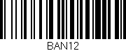 Código de barras (EAN, GTIN, SKU, ISBN): 'BAN12'