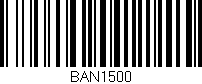 Código de barras (EAN, GTIN, SKU, ISBN): 'BAN1500'