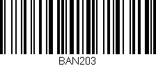Código de barras (EAN, GTIN, SKU, ISBN): 'BAN203'
