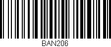 Código de barras (EAN, GTIN, SKU, ISBN): 'BAN206'