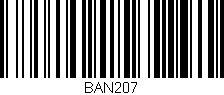 Código de barras (EAN, GTIN, SKU, ISBN): 'BAN207'
