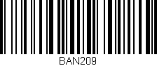 Código de barras (EAN, GTIN, SKU, ISBN): 'BAN209'