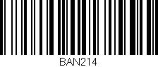 Código de barras (EAN, GTIN, SKU, ISBN): 'BAN214'
