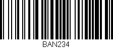 Código de barras (EAN, GTIN, SKU, ISBN): 'BAN234'