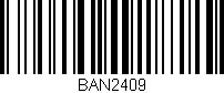 Código de barras (EAN, GTIN, SKU, ISBN): 'BAN2409'