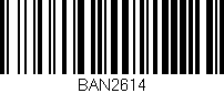Código de barras (EAN, GTIN, SKU, ISBN): 'BAN2614'