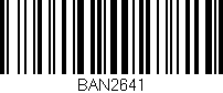 Código de barras (EAN, GTIN, SKU, ISBN): 'BAN2641'