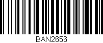 Código de barras (EAN, GTIN, SKU, ISBN): 'BAN2656'