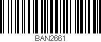 Código de barras (EAN, GTIN, SKU, ISBN): 'BAN2661'