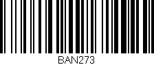 Código de barras (EAN, GTIN, SKU, ISBN): 'BAN273'