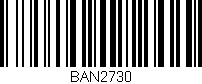 Código de barras (EAN, GTIN, SKU, ISBN): 'BAN2730'