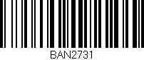 Código de barras (EAN, GTIN, SKU, ISBN): 'BAN2731'