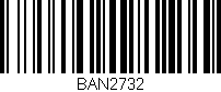 Código de barras (EAN, GTIN, SKU, ISBN): 'BAN2732'