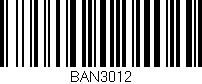 Código de barras (EAN, GTIN, SKU, ISBN): 'BAN3012'