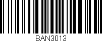 Código de barras (EAN, GTIN, SKU, ISBN): 'BAN3013'