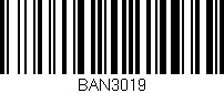 Código de barras (EAN, GTIN, SKU, ISBN): 'BAN3019'