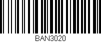 Código de barras (EAN, GTIN, SKU, ISBN): 'BAN3020'