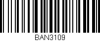 Código de barras (EAN, GTIN, SKU, ISBN): 'BAN3109'