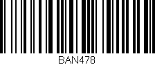 Código de barras (EAN, GTIN, SKU, ISBN): 'BAN478'