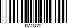 Código de barras (EAN, GTIN, SKU, ISBN): 'BAN479'