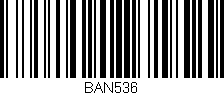 Código de barras (EAN, GTIN, SKU, ISBN): 'BAN536'
