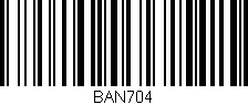 Código de barras (EAN, GTIN, SKU, ISBN): 'BAN704'
