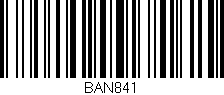 Código de barras (EAN, GTIN, SKU, ISBN): 'BAN841'