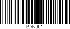 Código de barras (EAN, GTIN, SKU, ISBN): 'BAN901'