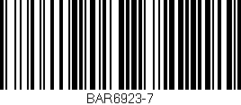 Código de barras (EAN, GTIN, SKU, ISBN): 'BAR6923-7'