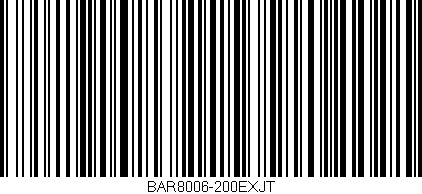 Código de barras (EAN, GTIN, SKU, ISBN): 'BAR8006-200EXJT'